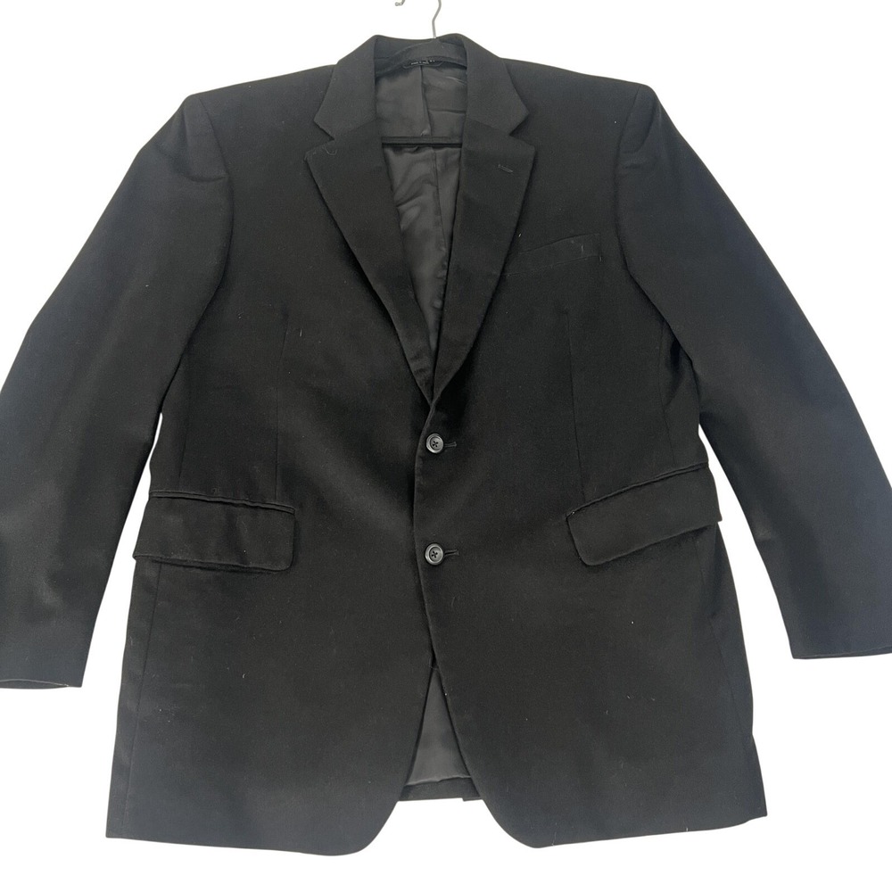 Jos A Bank Blazer Mens 43R Black 100% Cashmere Sport Coat Jacket Two‎ Button